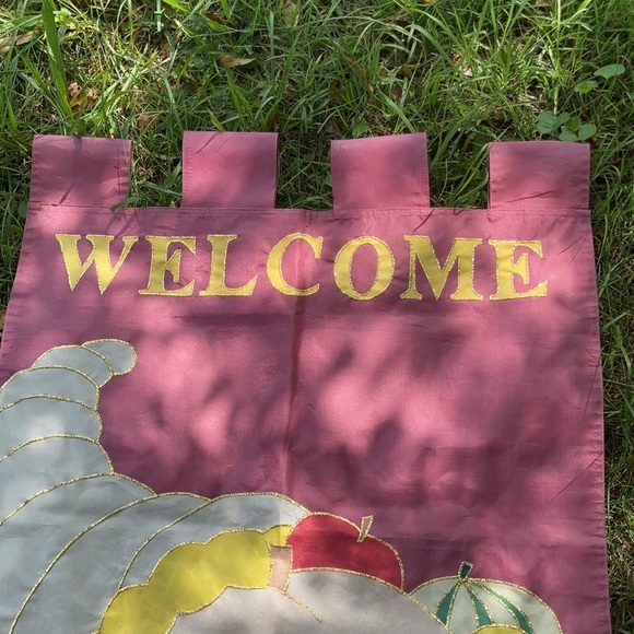 JetMax fall Thanksgiving cornucopia yard flag - Picture 5 of 17